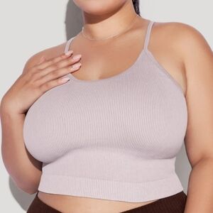 What's The Scopp Seamless Crop Tank - Smoky Lilac